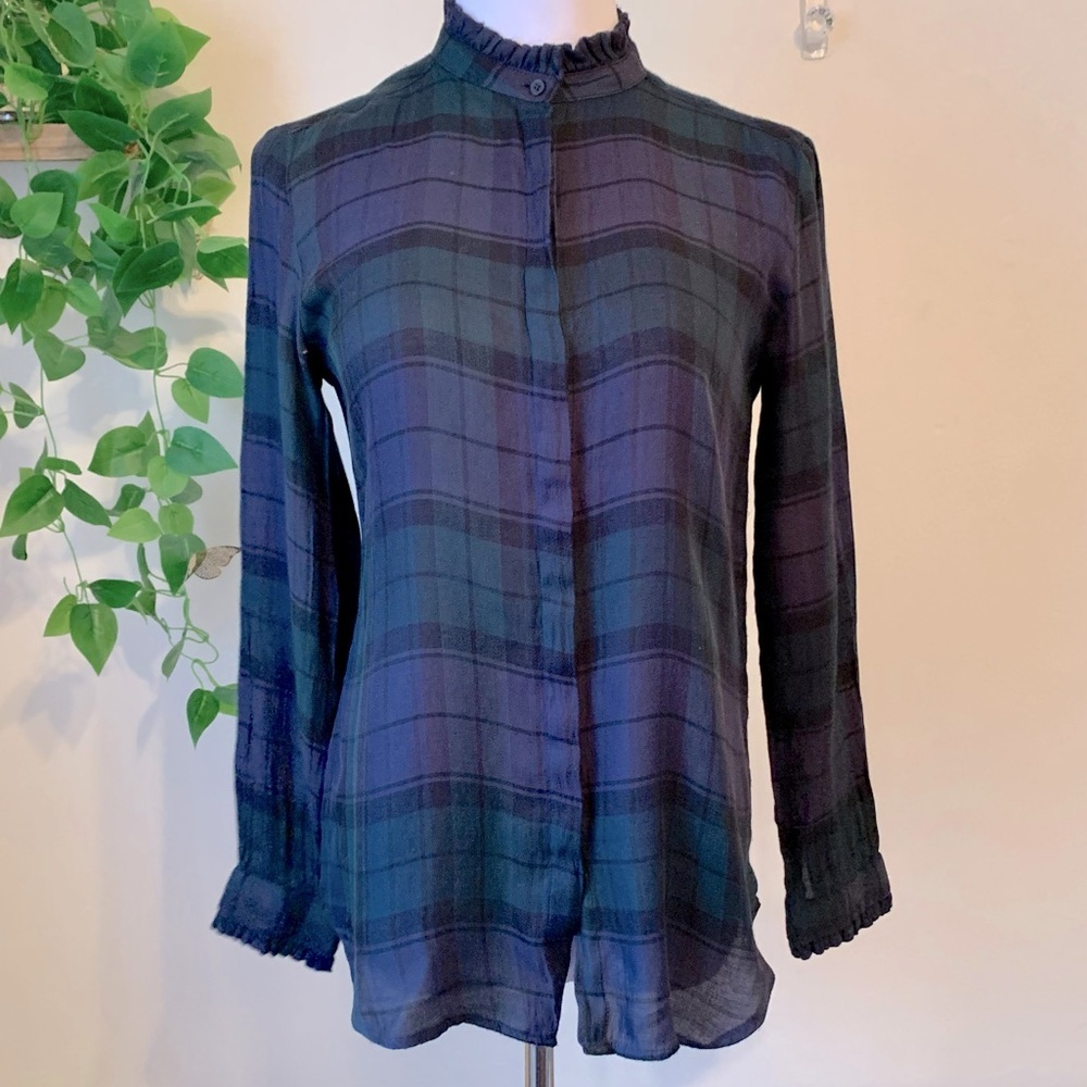 Loft Plaid Blouse